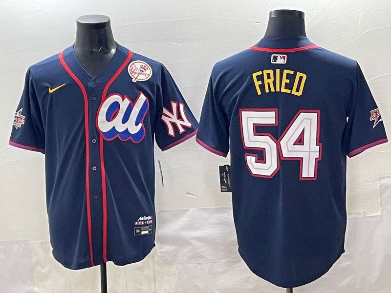 Men 2025 New York Yankees #54 Fried Drak Blue All star Nike MLB Jersey style 02